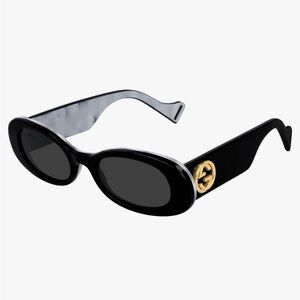 Gucci black skinny sunglasses